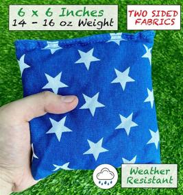 img 3 attached to 🌽 JST GAMEZ Dual Sided Cornhole Bags - Slick and Sticky Side Bean Bags for Optimal Cornhole Game Performance
