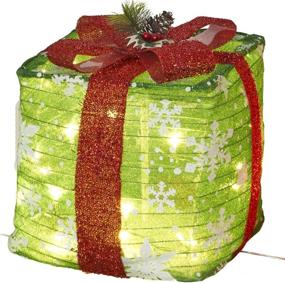 img 1 attached to 🎁 ZiMiu Set of 3 Christmas Lighted Gift Boxes: Stunning Pop-Up Tinsel Decorations with Pre-Lit Illumination for Indoor & Outdoor Holiday Ambiance