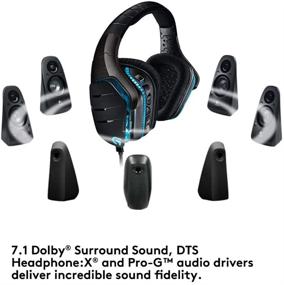 img 1 attached to Logitech G933 Artemis Spectrum – Wireless RGB 7.1 Dolby and DTS Headphone Surround Sound Gaming Headset – Advanced Audio Drivers – Black | PC, PS4, Xbox One, Switch, Mobile Compatible