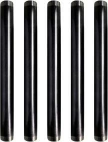 img 4 attached to 🛠️ Pack of 5 Supply Giant 3/4 Inch x 36 Inch Black Steel Pipes: Threaded Malleable Fittings for DIY Vintage Furniture Building
