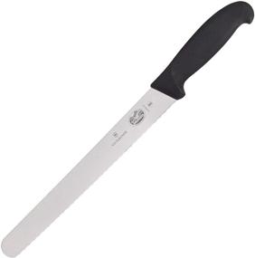 img 4 attached to 🔪 Нож Victorinox Fibrox Pro 10 "с зазубренным лезвием для карвинга говядины - нож высокого качества, многофункциональный приставной нож с шириной рукоятки 1¼