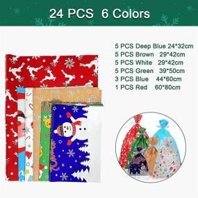 img 2 attached to Christmas Wrapping Bags 24 Pcs 4X6 Inch Holiday Plastic Gift Snack Bag Ribbon Birthday Christmas Party Decoration