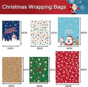 img 3 attached to Christmas Wrapping Bags 24 Pcs 4X6 Inch Holiday Plastic Gift Snack Bag Ribbon Birthday Christmas Party Decoration