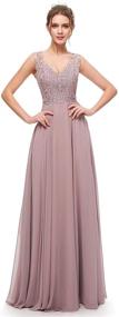 img 1 attached to Sarahbridal Chiffon Applique Bridesmaid Burgundy Women's Clothing for Dresses