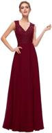 sarahbridal chiffon applique bridesmaid burgundy women's clothing for dresses logo