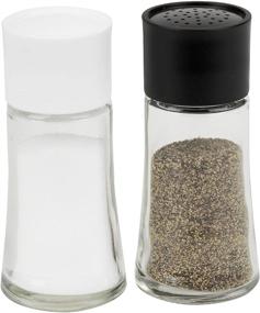 img 1 attached to Clear Glass Salt and Pepper Shaker Set by Good Cook - Convenient 2 oz Size