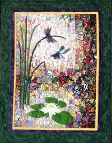 img 1 attached to 🧵 Whims Watercolor Quilt Kits: Create Enchanting Dragonflies and Lilypads Quilts