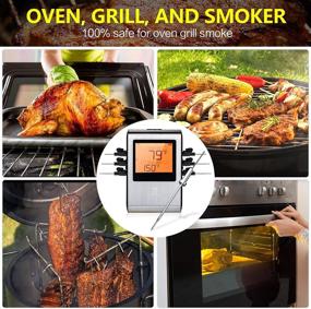 img 2 attached to 🔥 ProBQ Wireless Meat Thermometer - Smart Digital Temperature Cooking Set for BBQ, Grill, Smoker, and Oven - Medical-Grade Stainless Steel Probe - Enhanced Bluetooth Range - Compatible with iOS and Android Devices