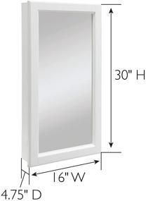 img 2 attached to 🔲 Wyndham Misc Cabinet, Single Door, 16x30, White - Design House 545111-WHT