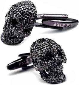 img 4 attached to BXLE Skeleton Cuff Links Accessories Halloween