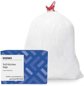 img 4 attached to Solimo Tall Kitchen Drawstring Trash Bags - 13 Gallon, 200 Count - Premium Quality on Amazon!