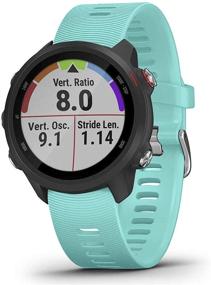 img 1 attached to 📿 GinCoband Forerunner 245 Bands: 20mm Silicone Replacement Wristbands for Garmin Forerunner 245/245M/Forerunner 645/Viomove HR/Vivoactive 3 (Teal)