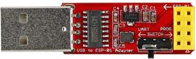 img 2 attached to 📶 ESP8266 Wireless WiFi Adapter Module - USB-to-Wi-Fi CH340G Programmer for ESP-01S, 4.5-5.5V