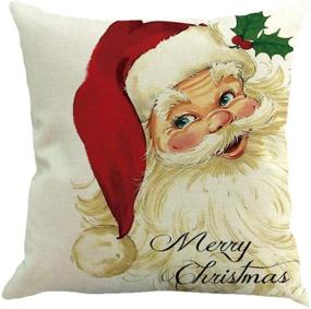 img 1 attached to 🎅 Emvency Set of 4 Christmas Snowman Throw Pillow Covers - Let It Snow, Red Black Buffalo Plaids Chair Decorative Pillow Cases for Home Decor - Square 20x20 Inches Pillowcases