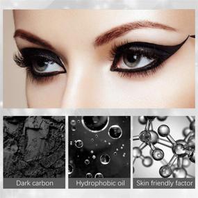 img 1 attached to Long-lasting 4D Silk Fiber Eyelash Mascara and Liquid Eyeliner Set - Waterproof, Lengthening, Thickening, Smudge-proof, Natural Formula for Voluminous Eyelash Makeup