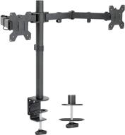 🖥️ vivo dual lcd led 13 to 27 inch monitor desk mount stand, fully adjustable and heavy duty, fits two screens, stand-v002 logo