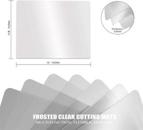 img 3 attached to Fotouzy Clear Flexible Plastic Cutting Board Mats Set - Frosted Clear Kitchen Cutting Mats, 15 x 12 inches, Set of 7