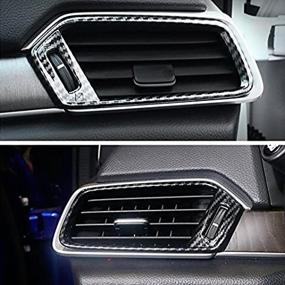 img 2 attached to New Carbon Fiber Print Side Air Vent Outlet Cover Trim For Honda Accord 10Th 2018 2019 2020 2021 (Side Air Vent Trim)
