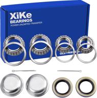 🔧 xike 2 set trailer wheel hub bearings kit, fits 1-3/8'' to 1-1/16'' axles, l68149/l68111 & l44649/l44610, 171255tb seal od 1.719'', dust cover and cotter pin, smooth & long-lasting high-speed performance. логотип