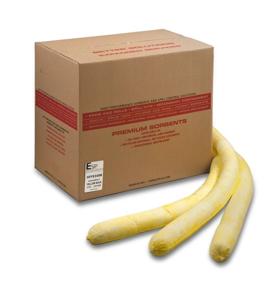 img 1 attached to 🧼 ESP 30YS34-SB Super Absorbent Flake Sock - Poly-Cellulose Hazmat, Yellow (Case of 30) - 52 Gallon Absorbency, 3" Diameter x 48" Length