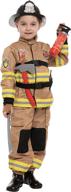 🧑 authentic child fire fighter costume in classic brown - guaranteeing fun and safety! logo