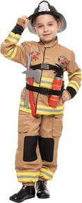 img 2 attached to 🧑 Authentic Child Fire Fighter Costume in Classic Brown - Guaranteeing Fun and Safety!