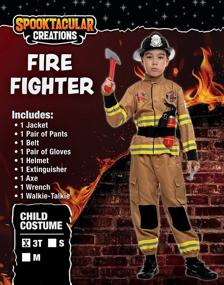 img 3 attached to 🧑 Authentic Child Fire Fighter Costume in Classic Brown - Guaranteeing Fun and Safety!