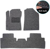 🚗 macha gray dust catcher coil floor mats for kia soul 2019 feb ~ 2021 - front & 2nd seat, all-day clean, all-weather protection, sedan, van & suv truck floor mats with dust absorber logo
