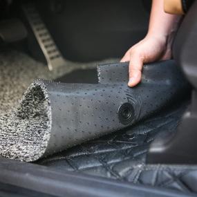 img 1 attached to 🚗 MACHA Gray Dust Catcher Coil Floor Mats for Kia Soul 2019 Feb ~ 2021 - Front & 2nd Seat, All-Day Clean, All-Weather Protection, Sedan, Van & SUV Truck Floor Mats with Dust Absorber