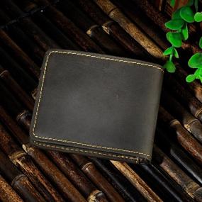 img 2 attached to 👔 Leaokuu Genuine Leather Bifold Credit Men's Accessories: Stylish and Functional Wallet for Men