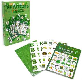 img 2 attached to 🍀 St. Patrick's Day Shamrock Irish Bingo Game - Green Party Supplies for 24 Players