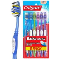 🪥 colgate extra clean soft toothbrush, full head - 6 count logo