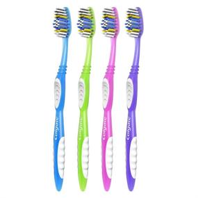 img 2 attached to 🪥 Colgate Extra Clean Soft Toothbrush, Full Head - 6 Count