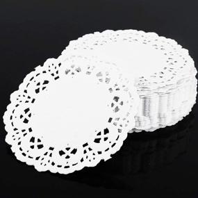 img 1 attached to Pack of 250 CHICIEVE Round 3.5 Inch Paper Lace Doilies