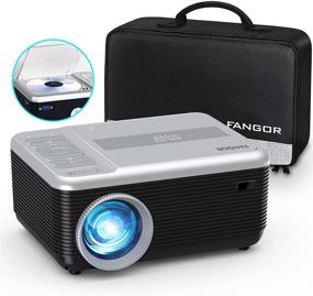 img 4 attached to 📽️ FANGOR Mini Bluetooth Projector with Built-in DVD Player: 7200L Portable Projector for Outdoor Movies, 1080P Support, Phone/Laptop/PS4 Compatibility