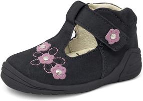 img 1 attached to Wobbly Waddlers Leather Toddler Support Girls' Shoes: Stylish Flats for Little Feet