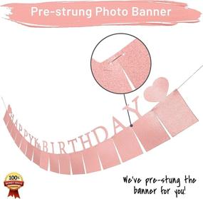 img 3 attached to 🌹 Rose Gold Pre-assembled Sweet 16 Photo Banner with 16 Frames - Perfect Party Supplies for Girls' Happy 16th Birthday Decorations