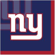 🏈 бумажные салфетки для напитков nfl new york giants | официально лицензированные | 192 шт. | creative converting логотип