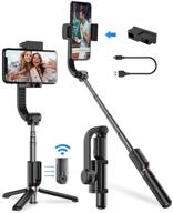 📷 apexel 360° rotation gimbal stabilizer: auto balance smartphone handheld selfie stick tripod with wireless remote logo