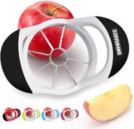 🍏 schvubenr 3.5 inch apple slicer - professional stainless steel corer and cutter - super sharp 8-blade apple slicer tool (black) logo