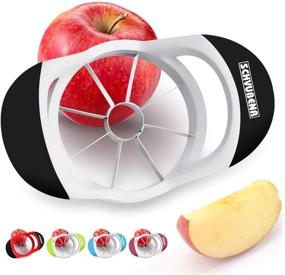 img 4 attached to 🍏 SCHVUBENR 3.5 Inch Apple Slicer - Professional Stainless Steel Corer and Cutter - Super Sharp 8-Blade Apple Slicer Tool (Black)