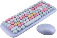 🎀 tzbbl kbd mini wireless keyboard mouse set: round keycap, multi-colour, cute & lovely for girls (blue-pink) – find yours now! logo