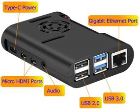 img 1 attached to 🔥 Оптимизированный корпус Raspberry Pi 4 с вентилятором охлаждения и радиатором - MazerPi Raspberry Pi 4 Model B, 4B, Pi 4.