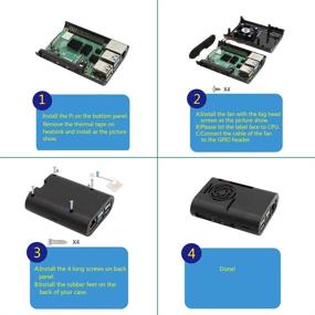 img 3 attached to 🔥 Оптимизированный корпус Raspberry Pi 4 с вентилятором охлаждения и радиатором - MazerPi Raspberry Pi 4 Model B, 4B, Pi 4.