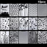 🎨 set of 15 embossing folders - 5.7 x 4.2 inch plastic template for paper cards, photo albums, wedding decorations, and scrapbooking - christmas craft supplies logo