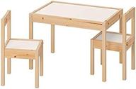 👧 ikea kids table set with 2 chairs in white logo