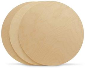 img 2 attached to 🌳 Wood Circles 10 inch: Birch Plywood Discs, Pack of 3 Unfinished Wood Rounds for Crafts by Woodpeckers