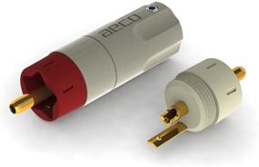 img 2 attached to 🔌 AECO RCA Plug ARP-4045, 4 Pieces/Set, Gold-Plated, Vacuum-Sealed Bag