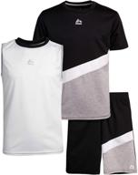 rbx boys active 3 piece short logo