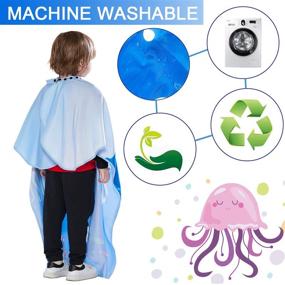 img 2 attached to 🐠 Kid's Barber Cape - Iusmnur Professional Hair Salon Cape for Salon and Home - Ocean World Design - 51 x 36 inches